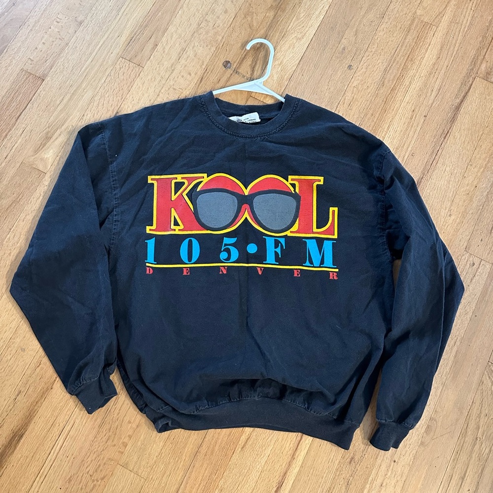 Vintage KOOl 105 FM Radio Station Denver, CO Long Sleeve T-shirt